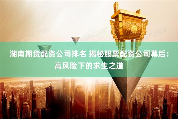 湖南期货配资公司排名 揭秘股票配资公司幕后：高风险下的求生之道